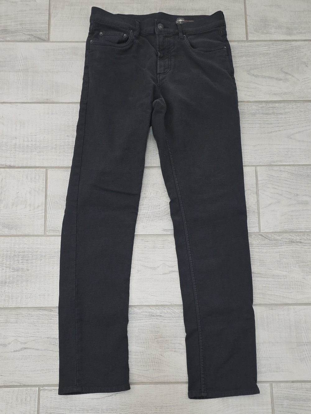 Faherty Terry Pants Mens 30/32 Gray Charcoal Straight Leg 5 Pocket Stretch